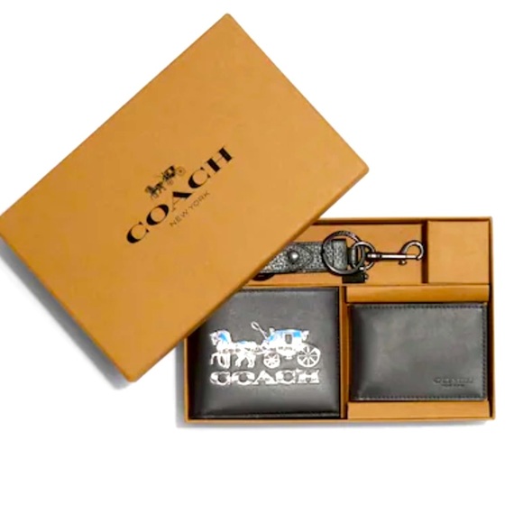NWT Coach Men’s 3 in-1 Wallet boxed Gift set - Picture 8 of 8